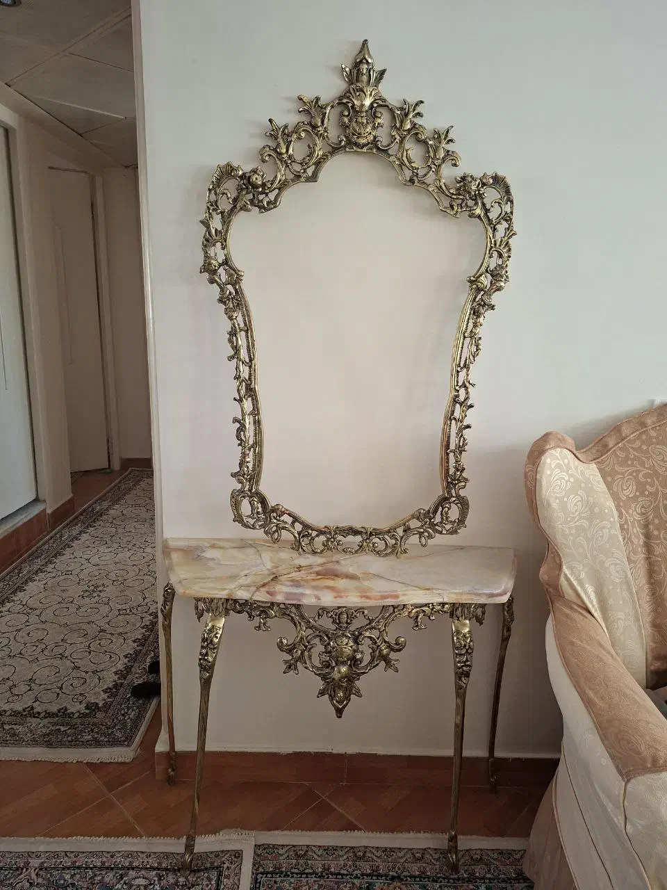 آینه و کنسول برنز|بوفه، ویترین، کنسول|تهران, زیبادشت|دیوار