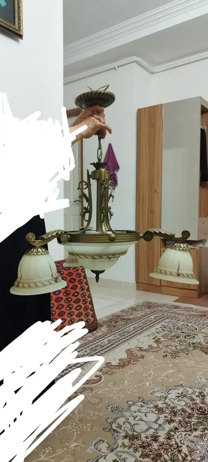 لوستر سرامیکی|لوستر و چراغ آویز|ساری, |دیوار