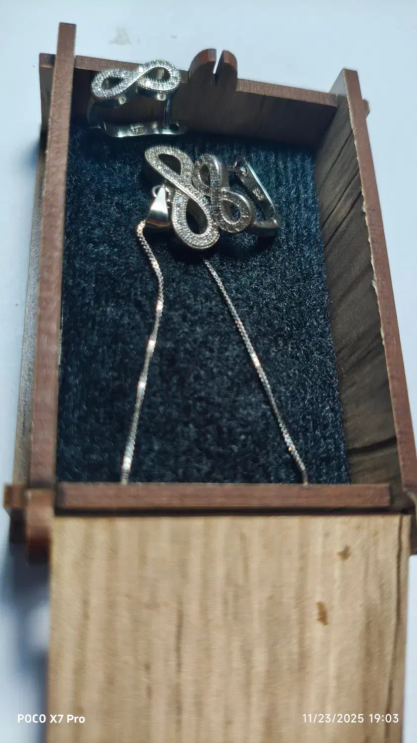 نیم ست نقره اصل|جواهرات|اردبیل, |دیوار