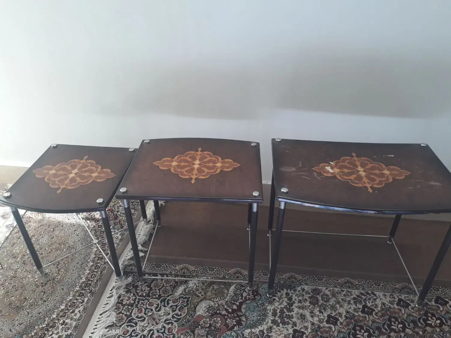 ۳ عددمیز عسلی با طرح معرق وبراق|مبلمان خانگی و میز عسلی|بیرجند, |دیوار