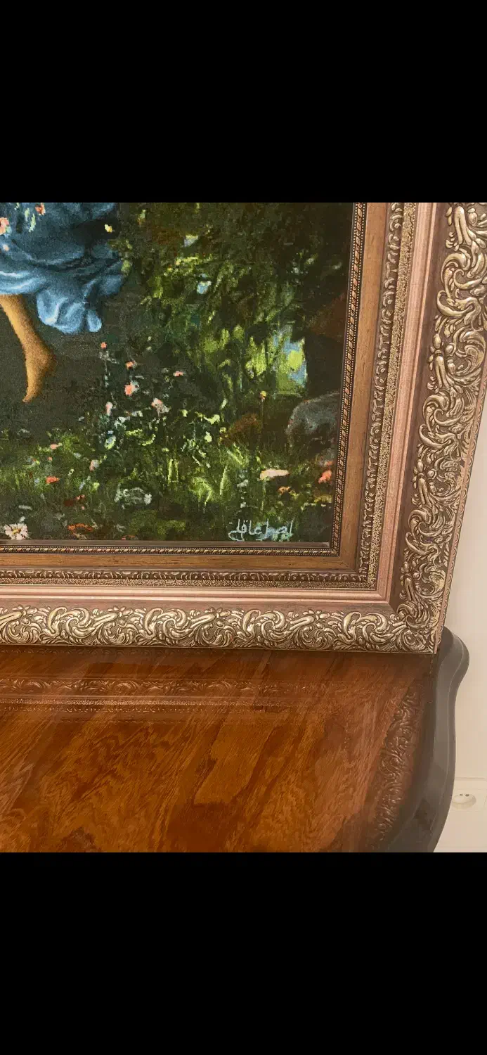 فرش دستبافت ابریشم رقص مهتاب اصلیترین نسخه|تابلو فرش|مشهد, سجاد شهر|دیوار