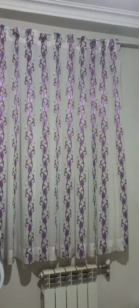 پرده حریر طرحدار|پرده، رانر، رومیزی|بندر انزلی, کارآموزی|دیوار