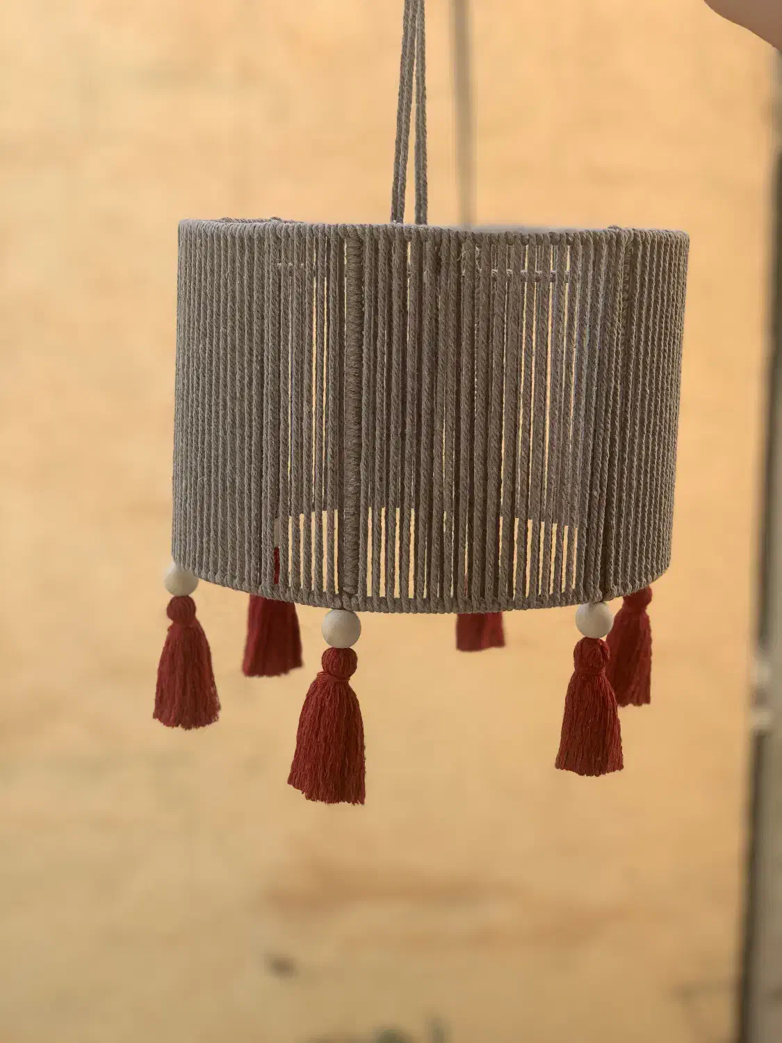 لوستر مکرومه|لوستر و چراغ آویز|هشتگرد, شهرک بعثت|دیوار