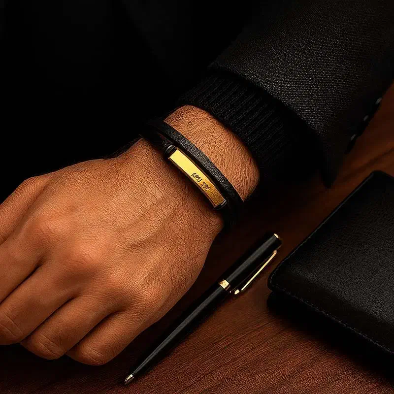 دستبند چرم مردانه مدل پلاک دار|بدلیجات|اصفهان, خلجا|دیوار