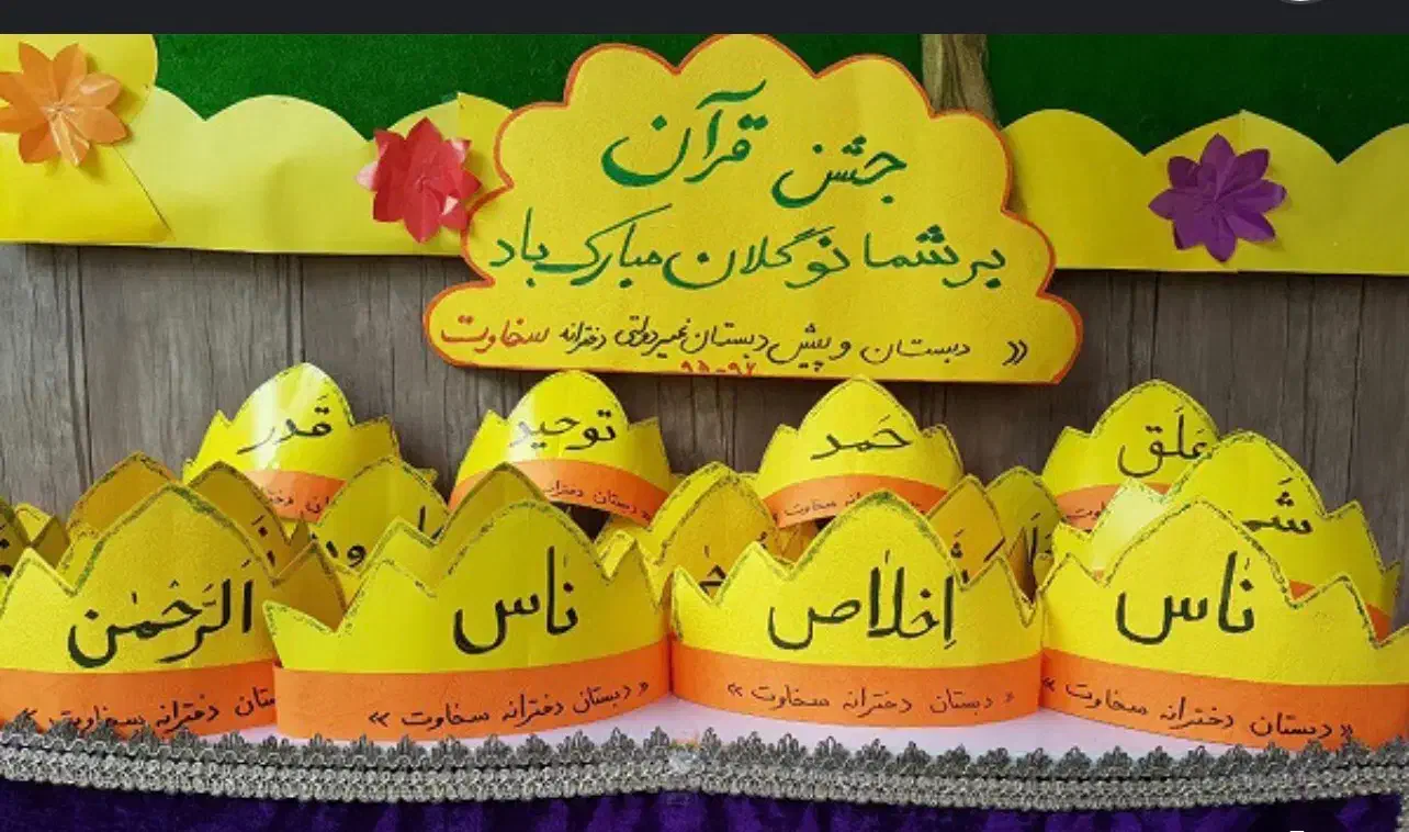 گیفت الفبا تاج جشن آب و قرآن  تاپر حروف الفبا|صنایع دستی و سایر لوازم تزئینی|قم, نوقطار|دیوار