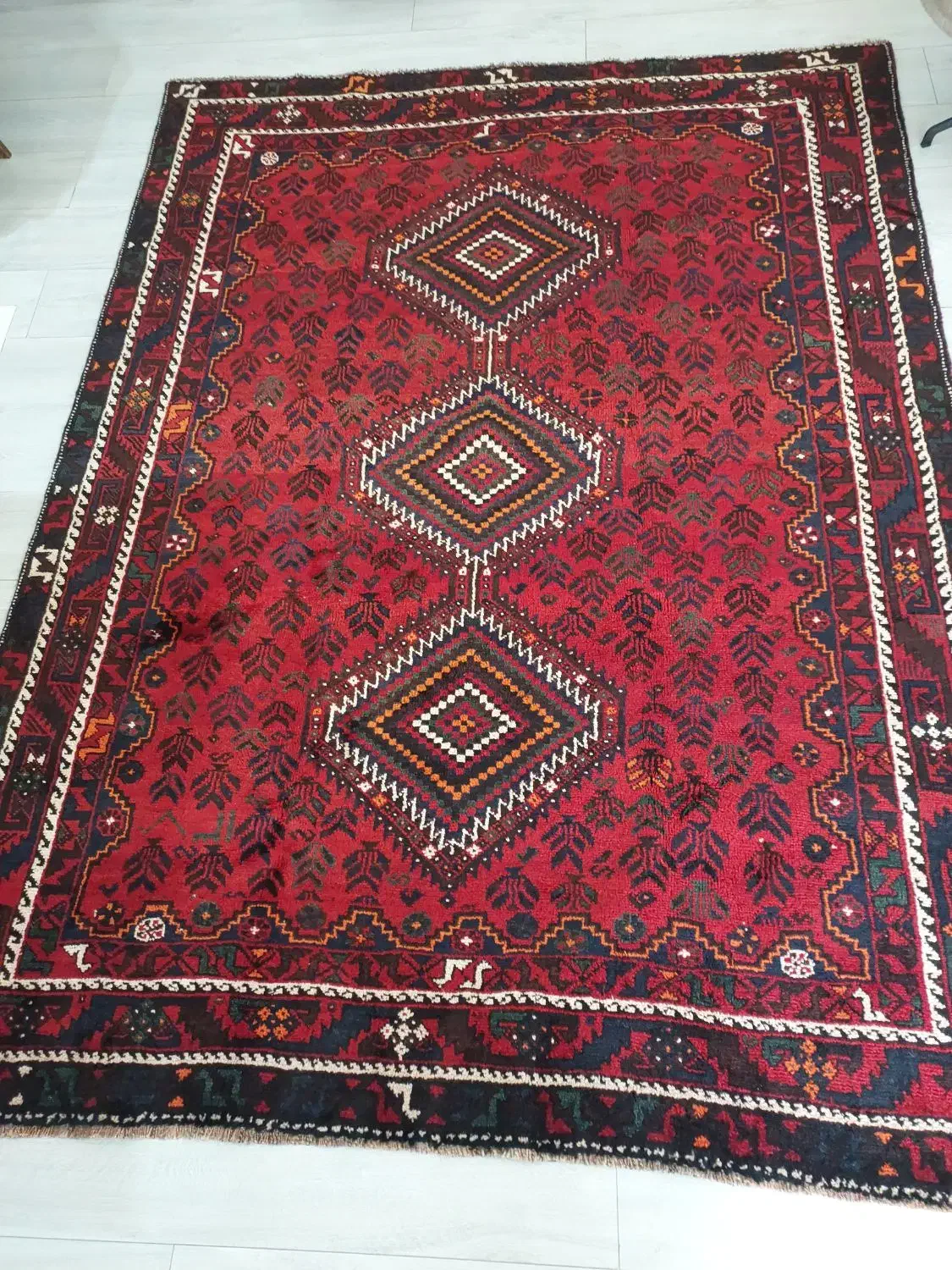 یک جفت فرش دستبافت صادراتی ، یلمه شیراز|فرش|رشت, دیلمان|دیوار