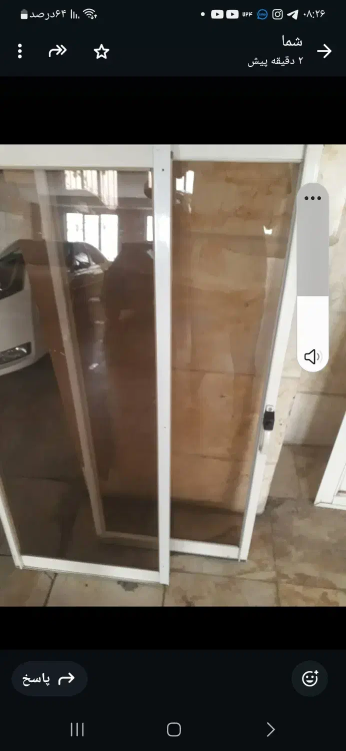 یک عدد درب بالکن و یک عدد پنجره کشویی الو مینیوی|مصالح و تجهیزات ساختمان|کرج, اتحاد|دیوار