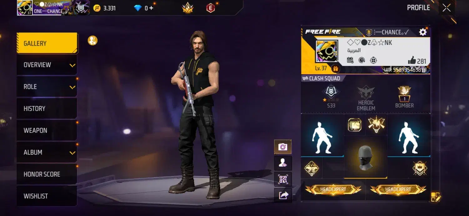 ۶۰تاق اکانت فری فایر لول ۳۷|کنسول، بازی ویدئویی و آنلاین|جیرفت, |دیوار