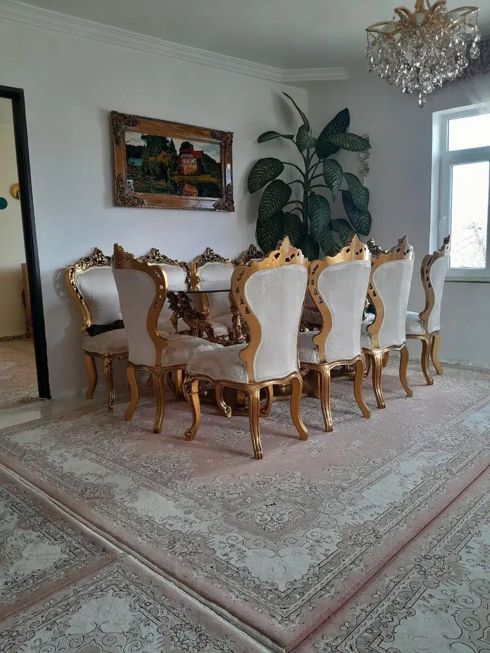 میز نهارخوری|میز و صندلی غذاخوری|خلخال, |دیوار