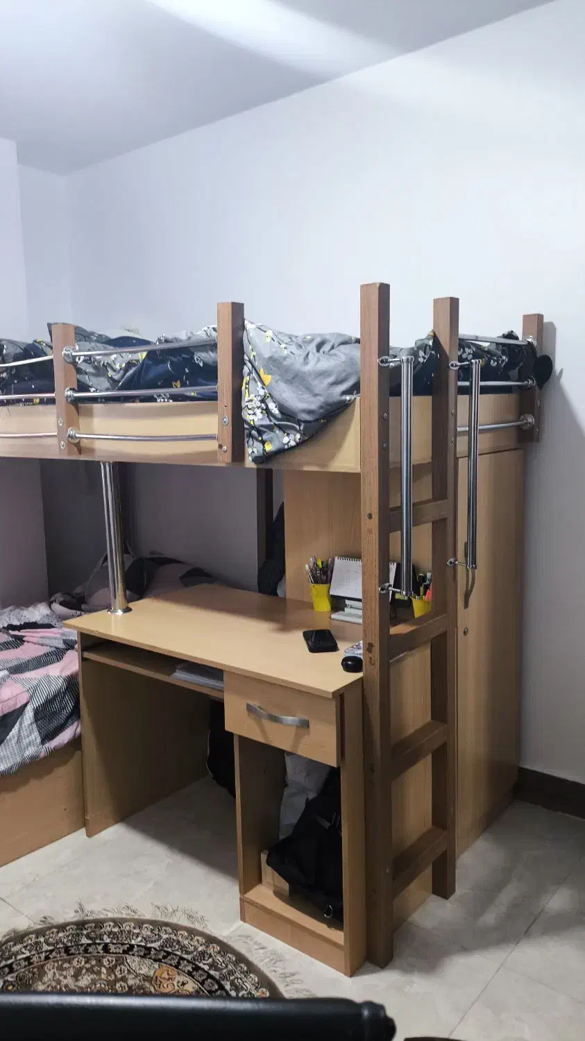 تخت دو طبقه مدرن|تخت و سرویس خواب|ری, علایین|دیوار