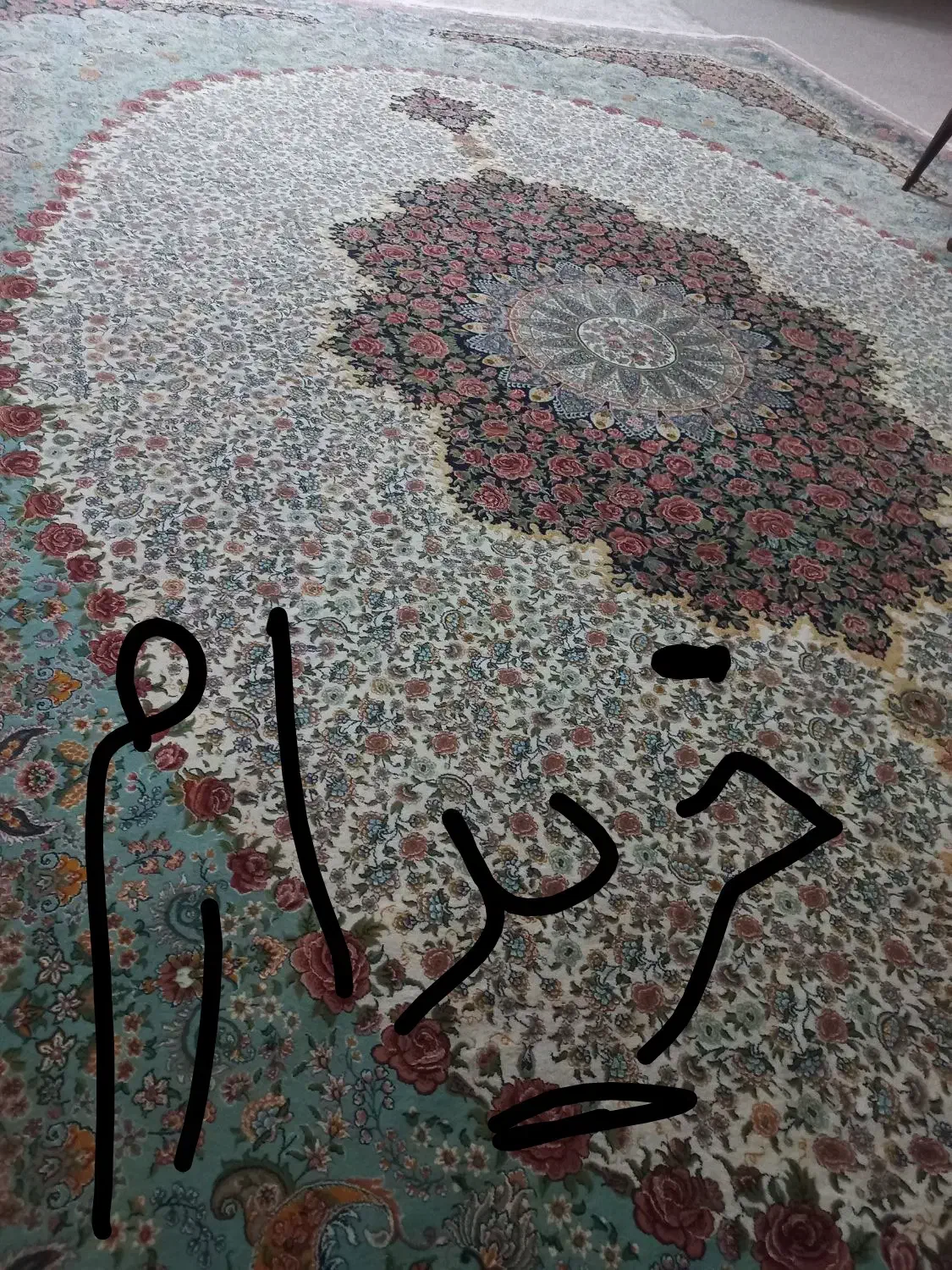 فرش گل رز|فرش|قم, انسجام|دیوار