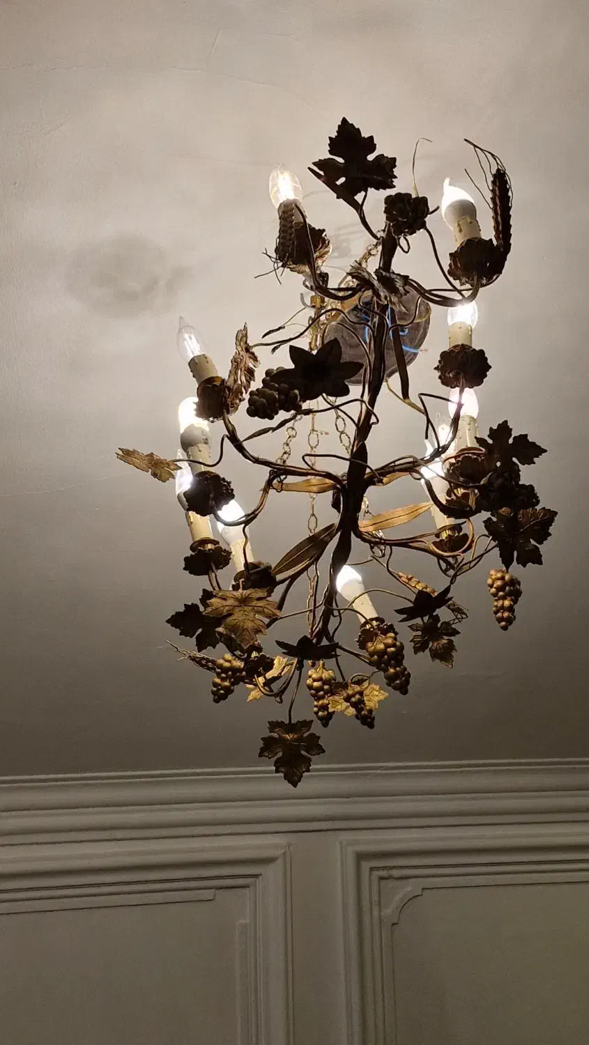 لوستر برنز ۱۲ و ۱۶ شاخه اروپایی انگوری|لوستر و چراغ آویز|تهران, تجریش|دیوار