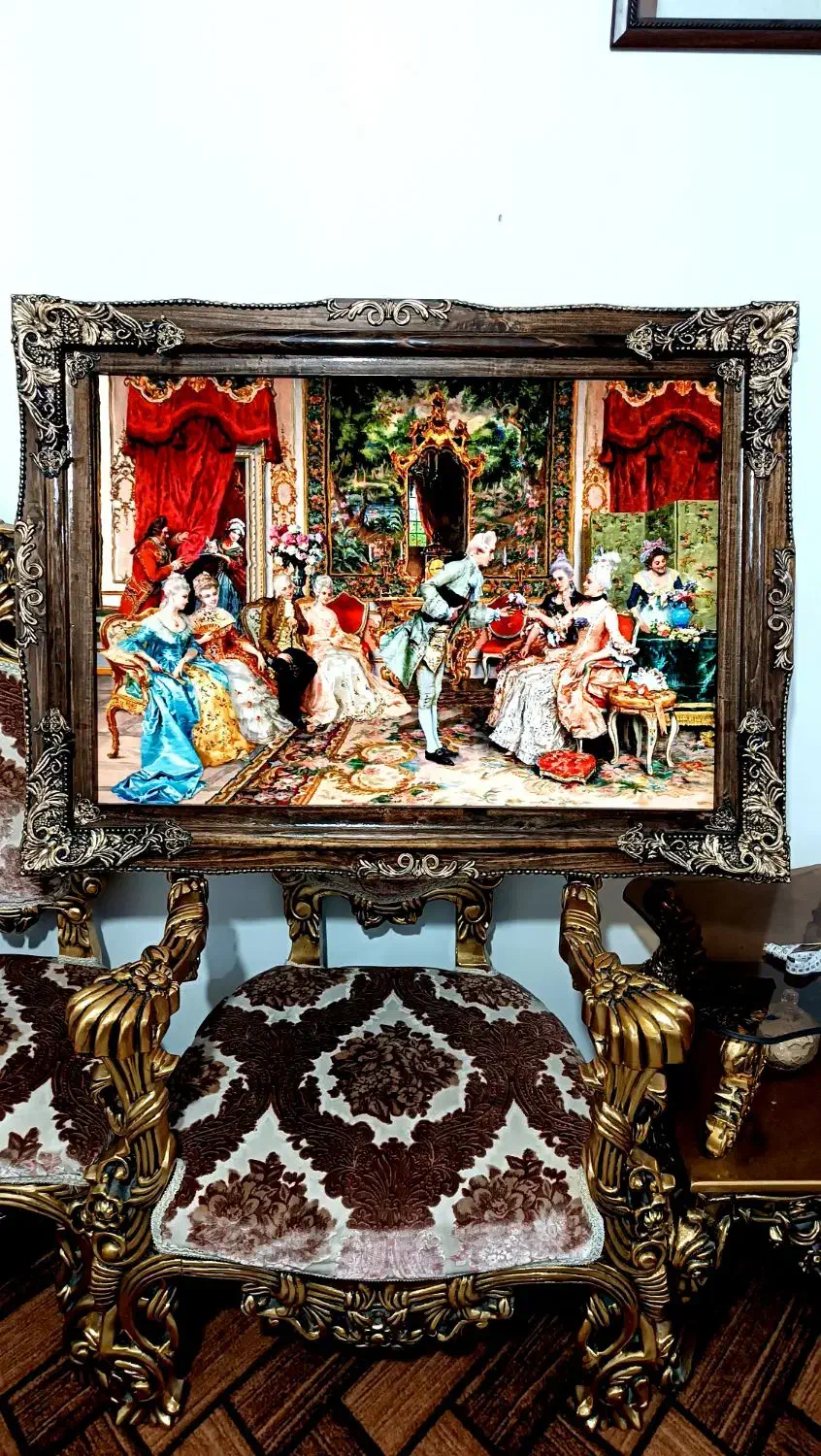 تابلو فرش ماشینی نومهمانی ۹۰در ۱۲۰|تابلو فرش|تبریز, |دیوار