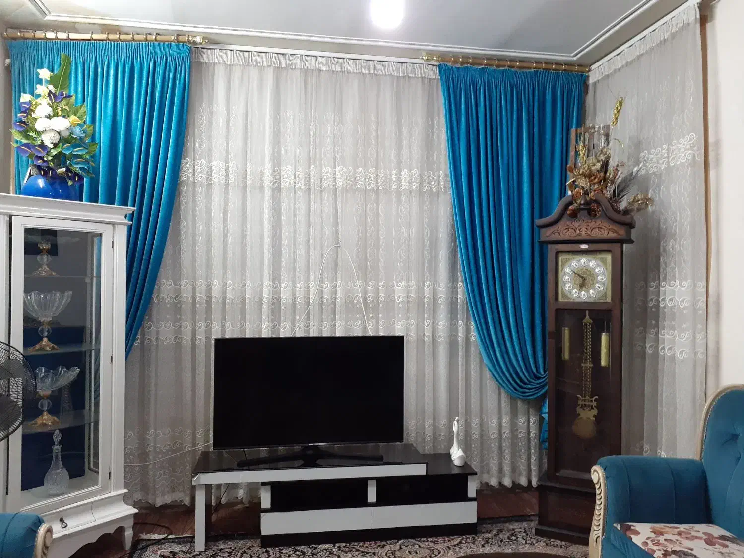 پرده تور دستک دار|پرده، رانر، رومیزی|مشهد, تربیت (صدف)|دیوار