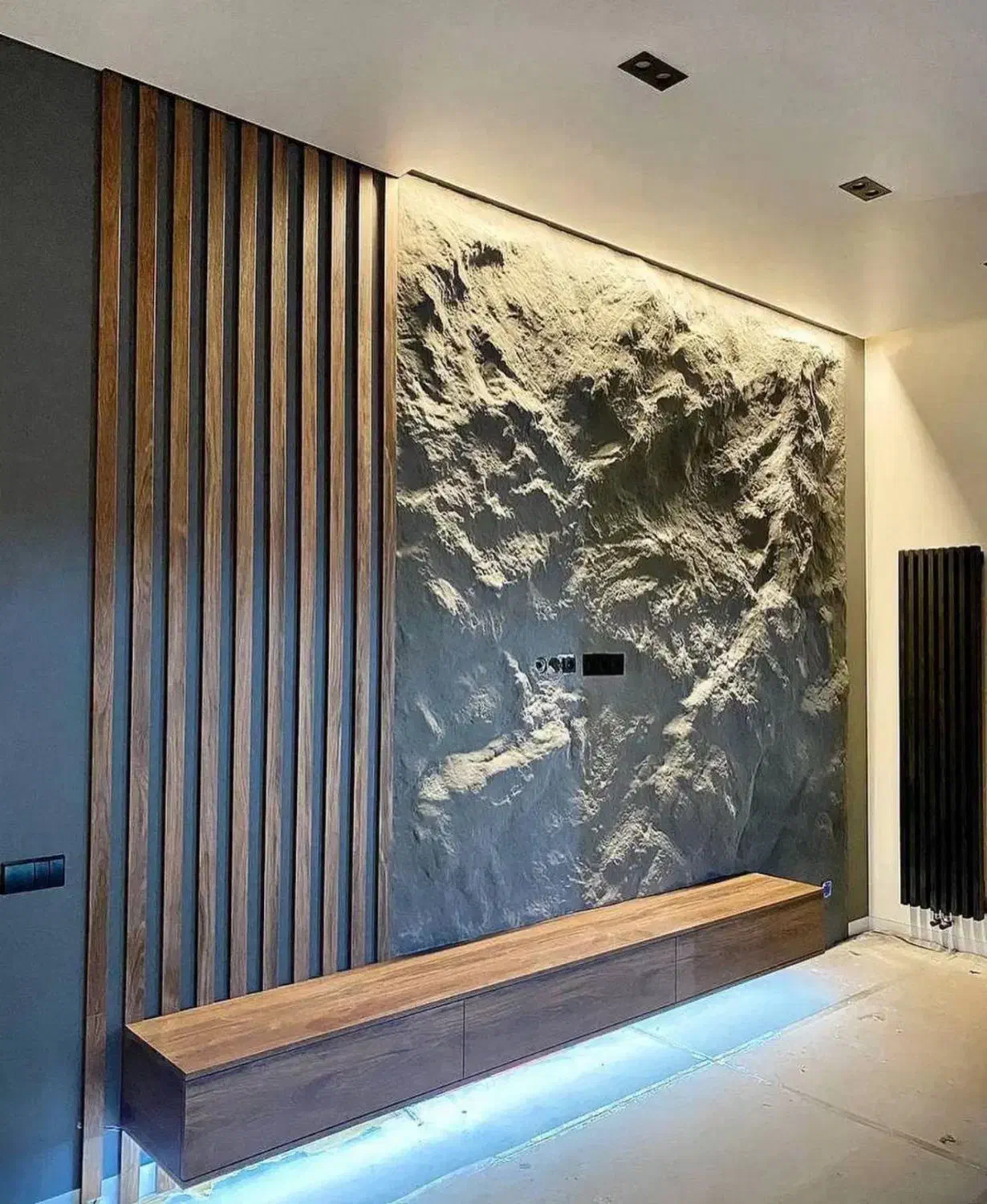 مشاوره، طراحی و اجرا دیوار صخره ای حرفه ای سطح A+|گل و گیاه طبیعی|تهران, قیطریه|دیوار