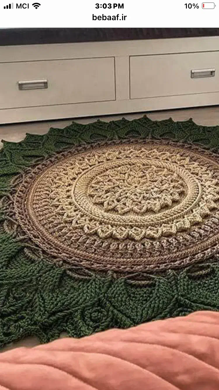 فرشینه و رومیزی ماندلا بافی|فرش|کرج, گوهردشت|دیوار