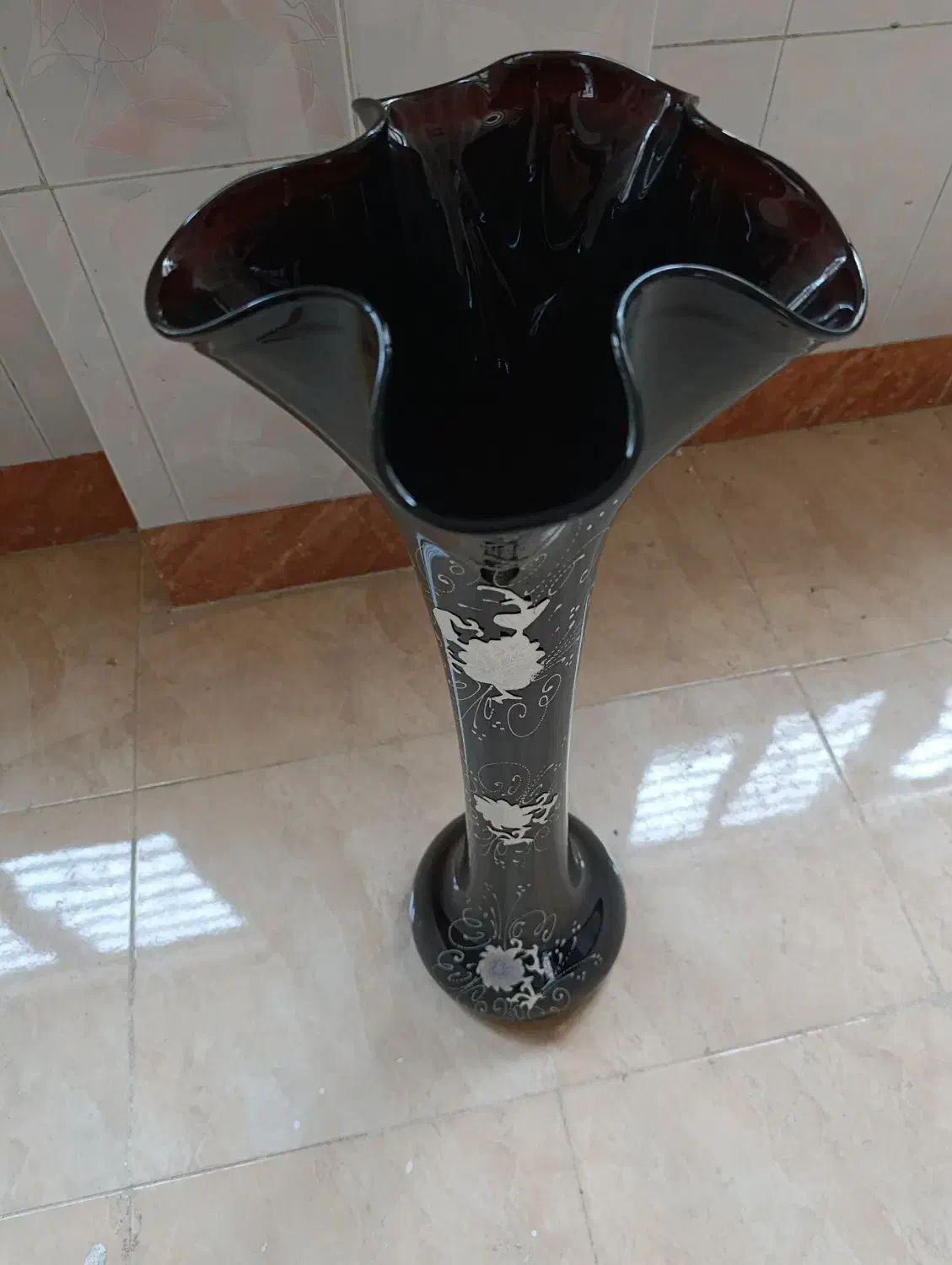 گلدان شیشه ایی بلند|صنایع دستی و سایر لوازم تزئینی|میاندوآب, |دیوار