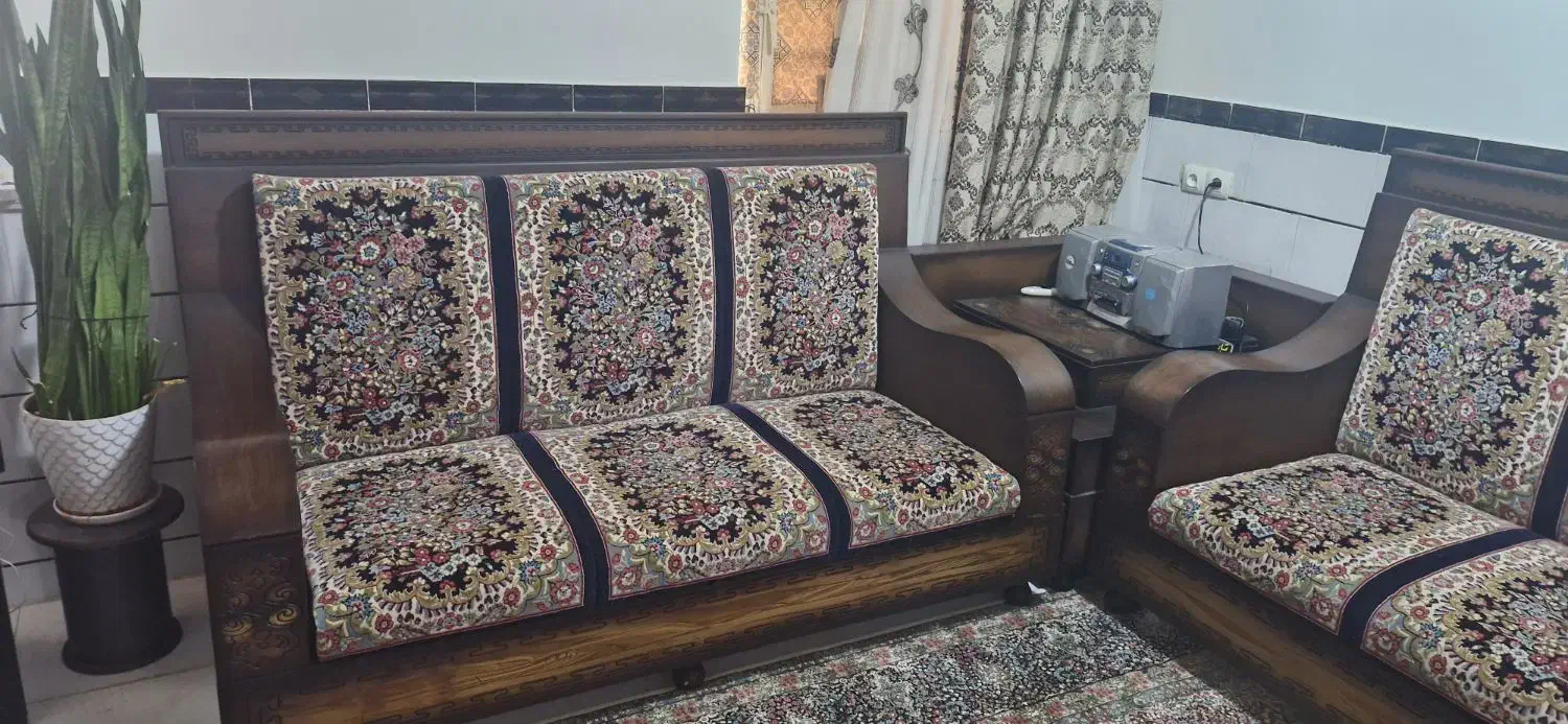مبل سلطنتی هفت نفره|مبلمان خانگی و میز عسلی|جیرفت, |دیوار
