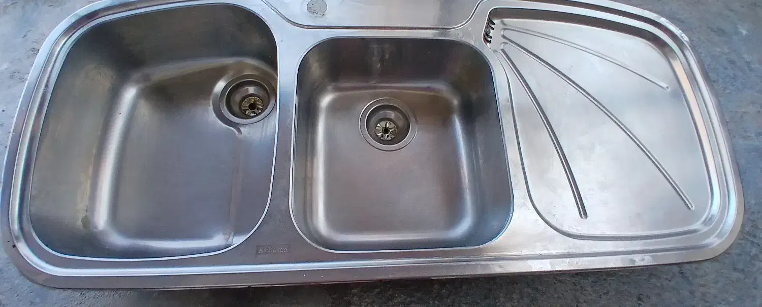 سینک ظرفشویی|آب‌چکان و نظم‌دهنده ظروف|گالیکش, |دیوار