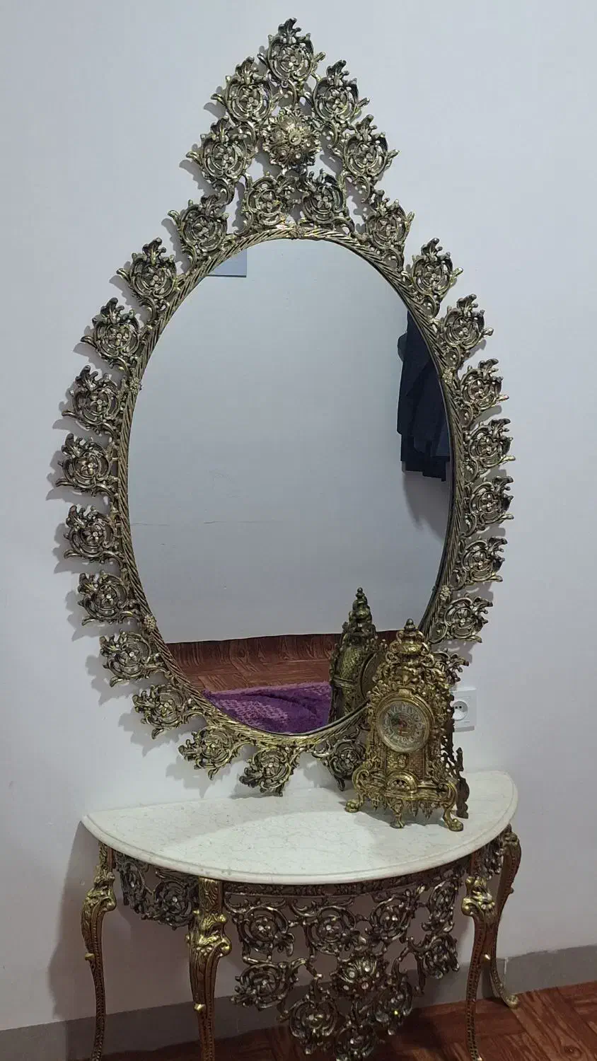 آیینه و شمعدان و کنسول سلطنتی|بوفه، ویترین، کنسول|ایلام, |دیوار