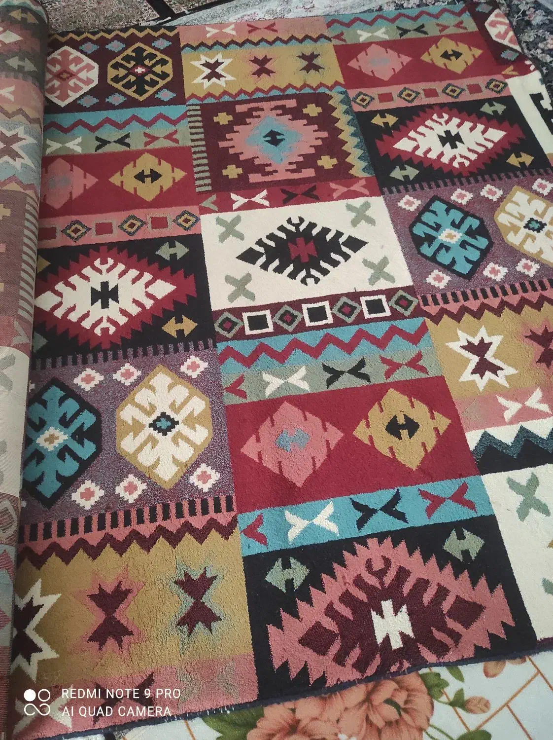 گلیم فرش ۹متری|گلیم، جاجیم، گبه|سنندج, |دیوار