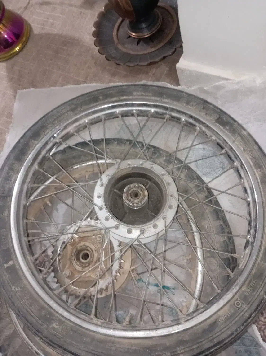 چرخ لاستیک عقب وجلو موتور سیکلت|قطعات یدکی و لوازم جانبی|جعفرآباد, |دیوار