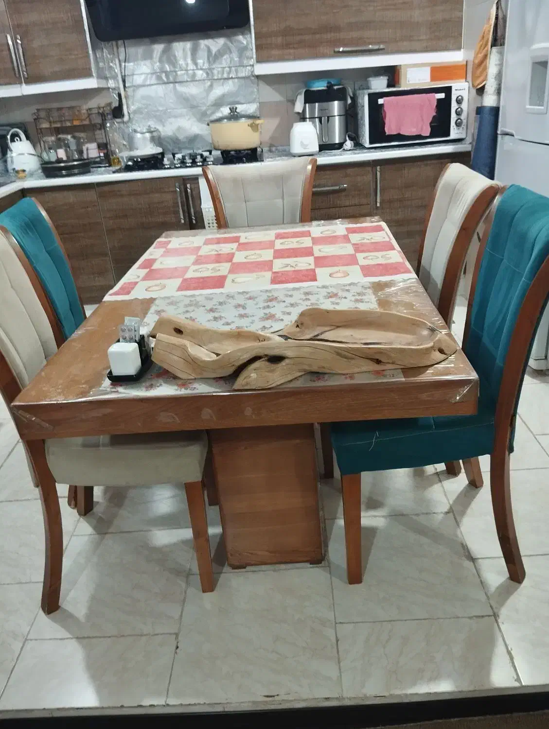 میز غذا خوری شش نفره|میز و صندلی غذاخوری|بندر ماهشهر, |دیوار