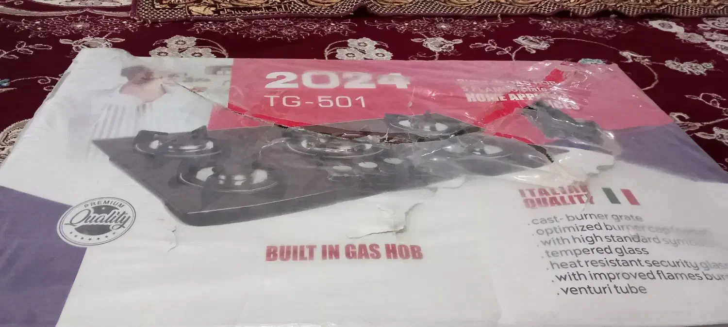 گاز صفحه ای پنچ شعله نونو|اجاق گاز و لوازم برقی پختوپز|الشتر, |دیوار