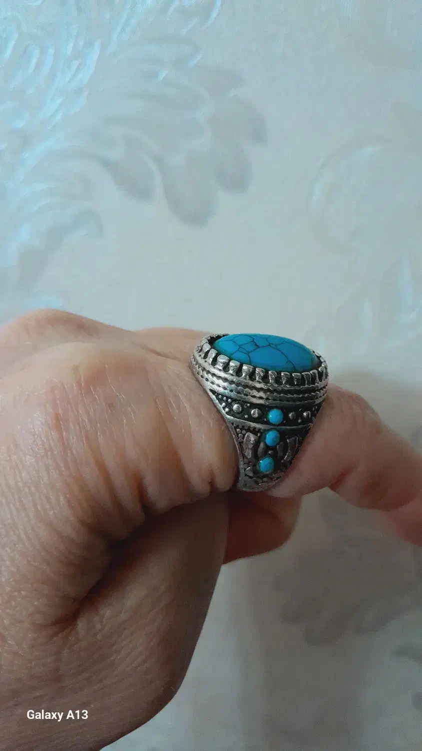 انگشترنقره با فیروزه اصل مشهد|بدلیجات|سنندج, |دیوار