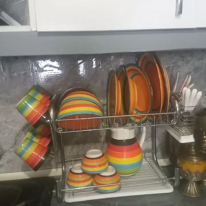 جاظرفی استیل تمیزوسالم|آب‌چکان و نظم‌دهنده ظروف|تربت جام, یحیی آباد|دیوار