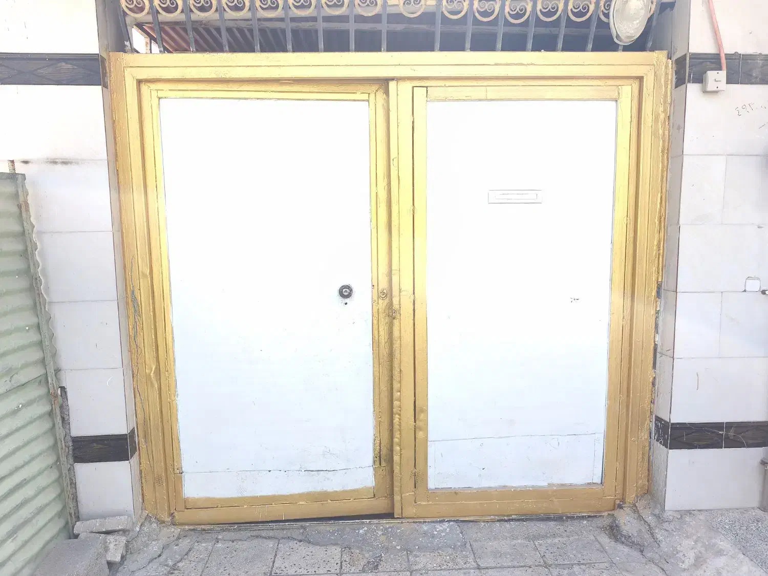 درب دولنگه آهنی درب حیاط|مصالح و تجهیزات ساختمان|بندر ماهشهر, |دیوار