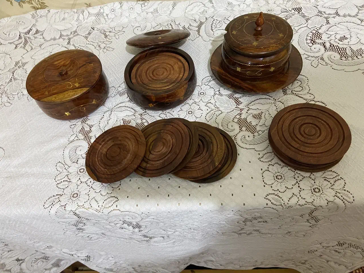 زیرلیوانی چوبی|ظروف سرو و پذیرایی|اسلام‌شهر, شهرک محمدیه|دیوار