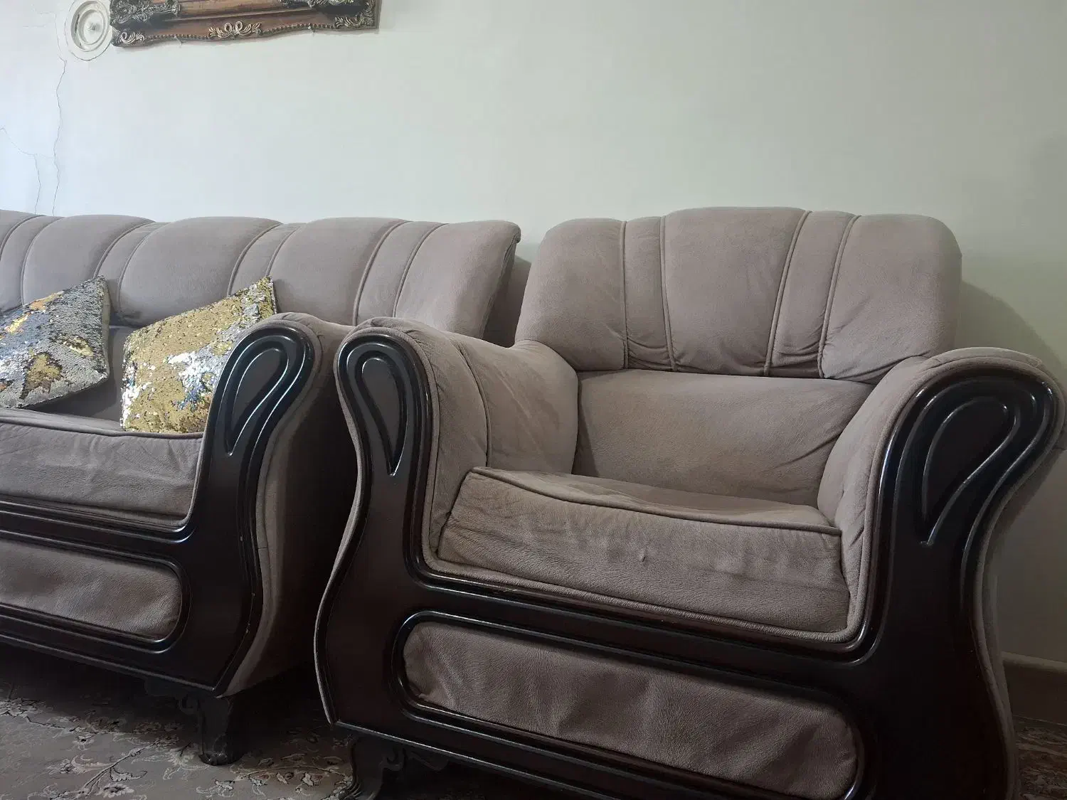 مبل نیم ست چهار نفره شرکتی|مبلمان خانگی و میز عسلی|شهریار, شهریار|دیوار