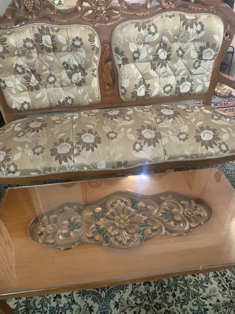 مبل 9نفره تمام چوب|مبلمان خانگی و میز عسلی|مشهد, ده دی|دیوار