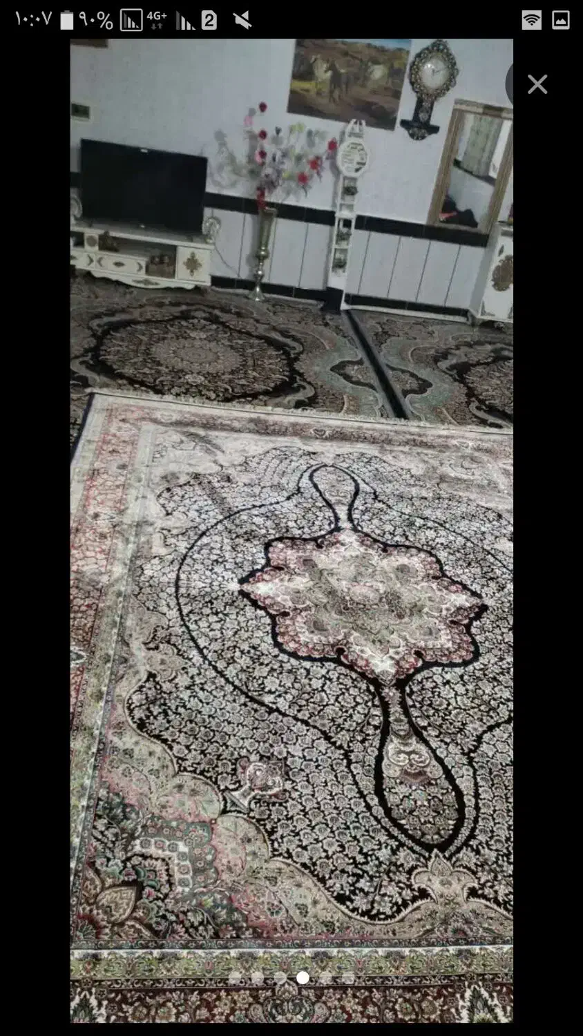 فرش 12 متری ابریشم|فرش|دورود, |دیوار