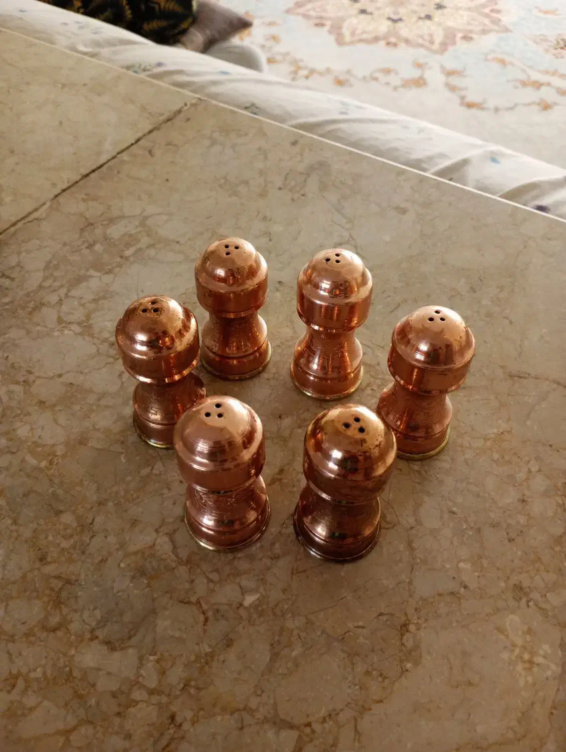 ۶ عدد نمک دان مسی نو مناسب جهیزیه|ظروف سرو و پذیرایی|مشهد, شهرک ابوذر|دیوار