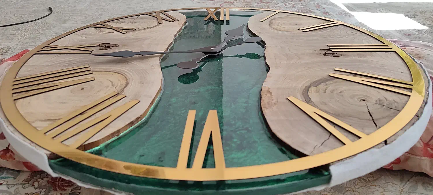 ساعت چوب رزین|ساعت دیواری و تزئینی|بوکان, |دیوار