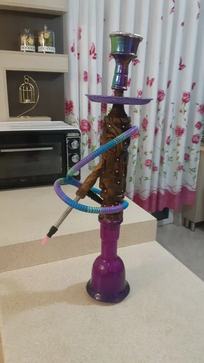 قلیان تنه چوب گردو|صنایع دستی و سایر لوازم تزئینی|رشت, منظریه|دیوار