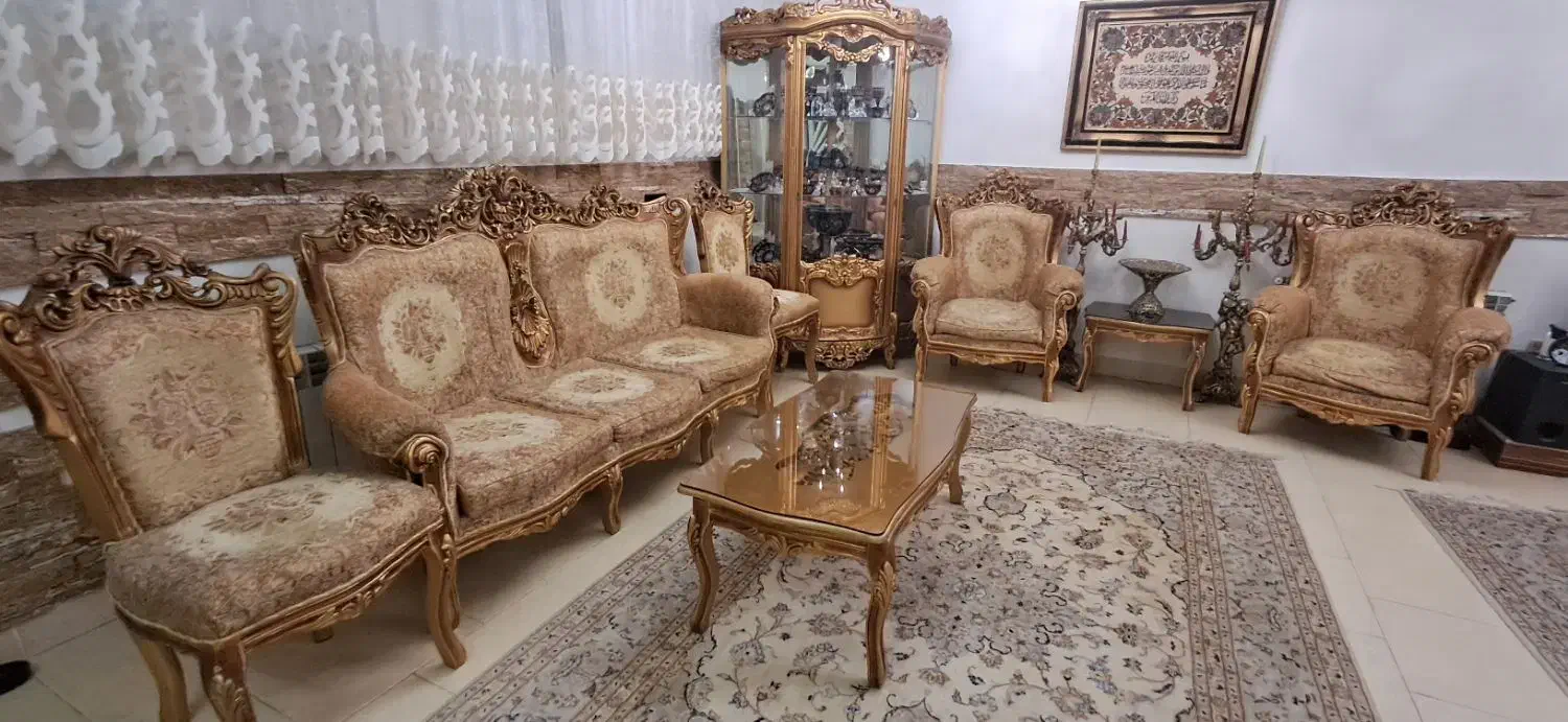 مبل ۹نفره با ناهارخوری و بوفه( کارکرده)|مبلمان خانگی و میز عسلی|آسارا, |دیوار