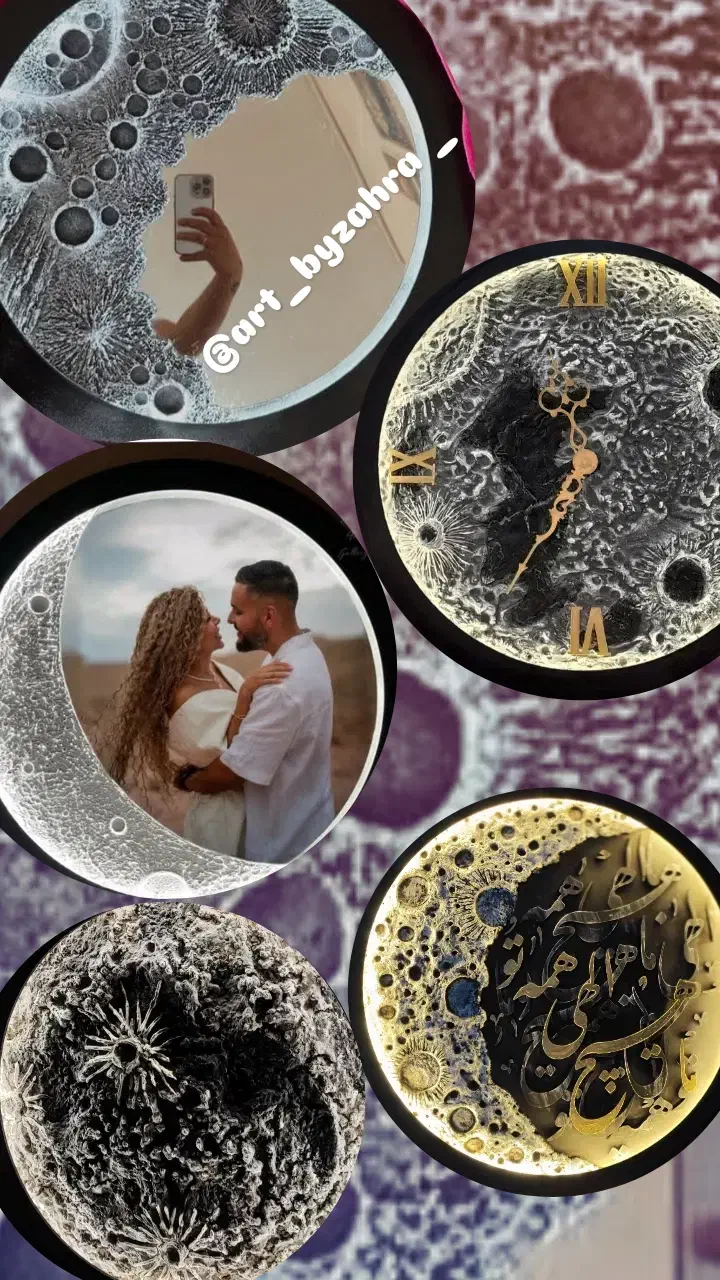 تابلو و ماه|تابلو، نقاشی، عکس|همدان, |دیوار