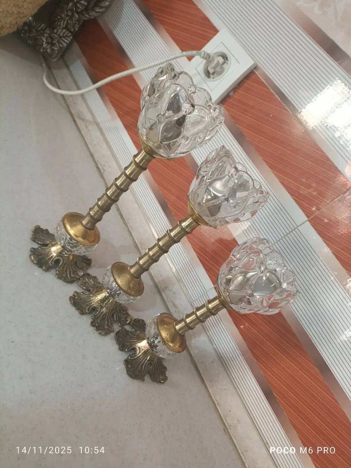 شمعدانی برنز|لوستر و چراغ آویز|ساوه, |دیوار