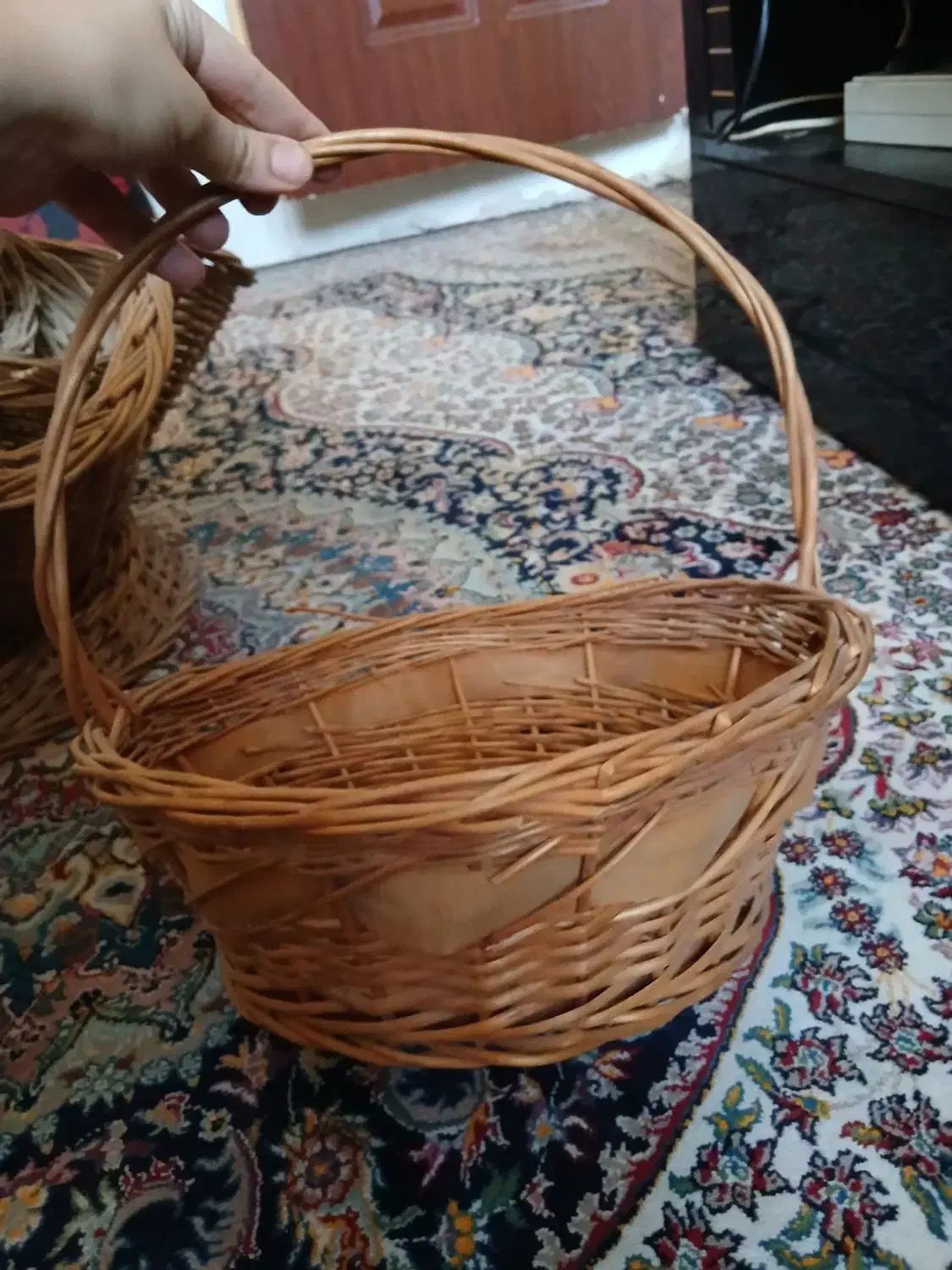 تعدادی سبدچوبی حصیری گاری چوبی|صنایع دستی و سایر لوازم تزئینی|مشهد, ثامن|دیوار