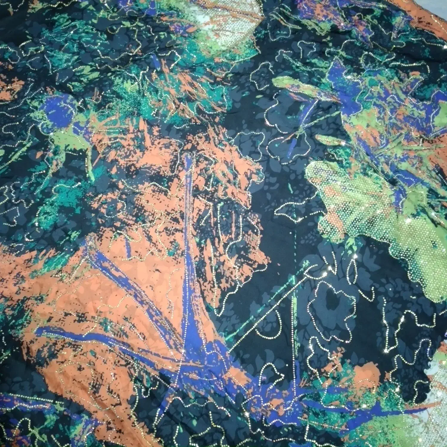 پارچه مجلسی نگینی.و زیاستین دست دوم|لباس|زاهدان, |دیوار