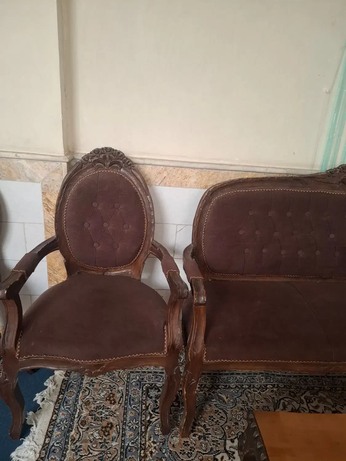 مبل سلطنتی بامیزجلومبلی|مبلمان خانگی و میز عسلی|رفسنجان, |دیوار