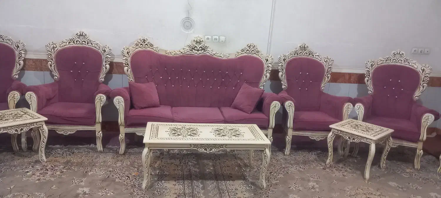 مبل ۹ نفره راش|مبلمان خانگی و میز عسلی|قم, شهرک توانیر|دیوار