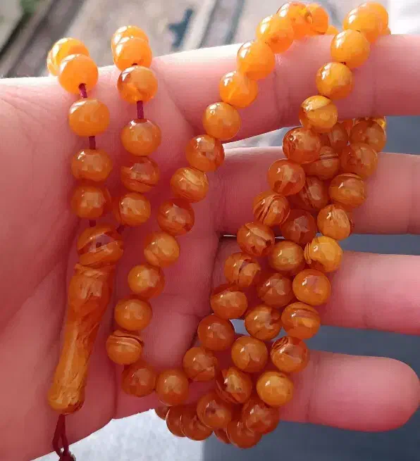 تسبیح کهربا ۱۰۱ دانه|کلکسیون اشیاء عتیقه|محمدبار, |دیوار