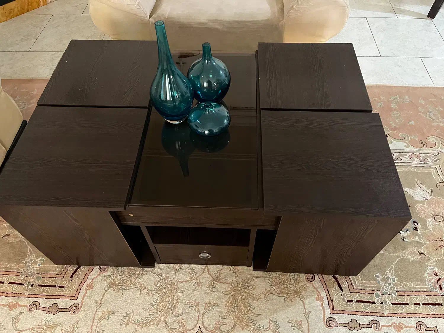 میز جلو مبلی به همراه چهار عدد عسلی|مبلمان خانگی و میز عسلی|قائم‌شهر, |دیوار