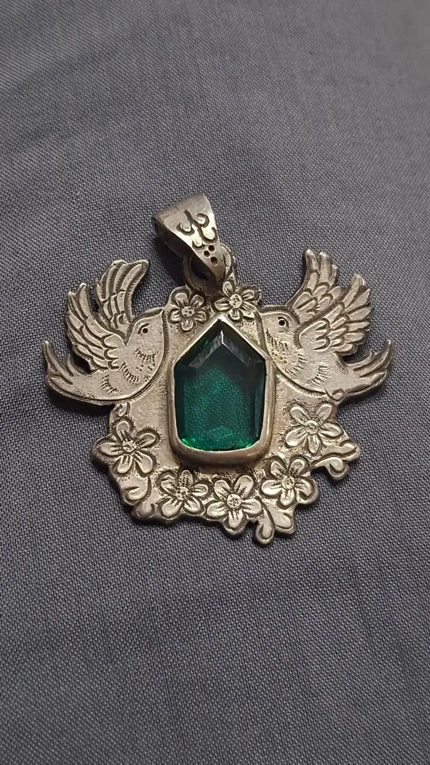 گردنی،آویز نقره با سنگ جواهری|جواهرات|قرچک, مهدیه|دیوار