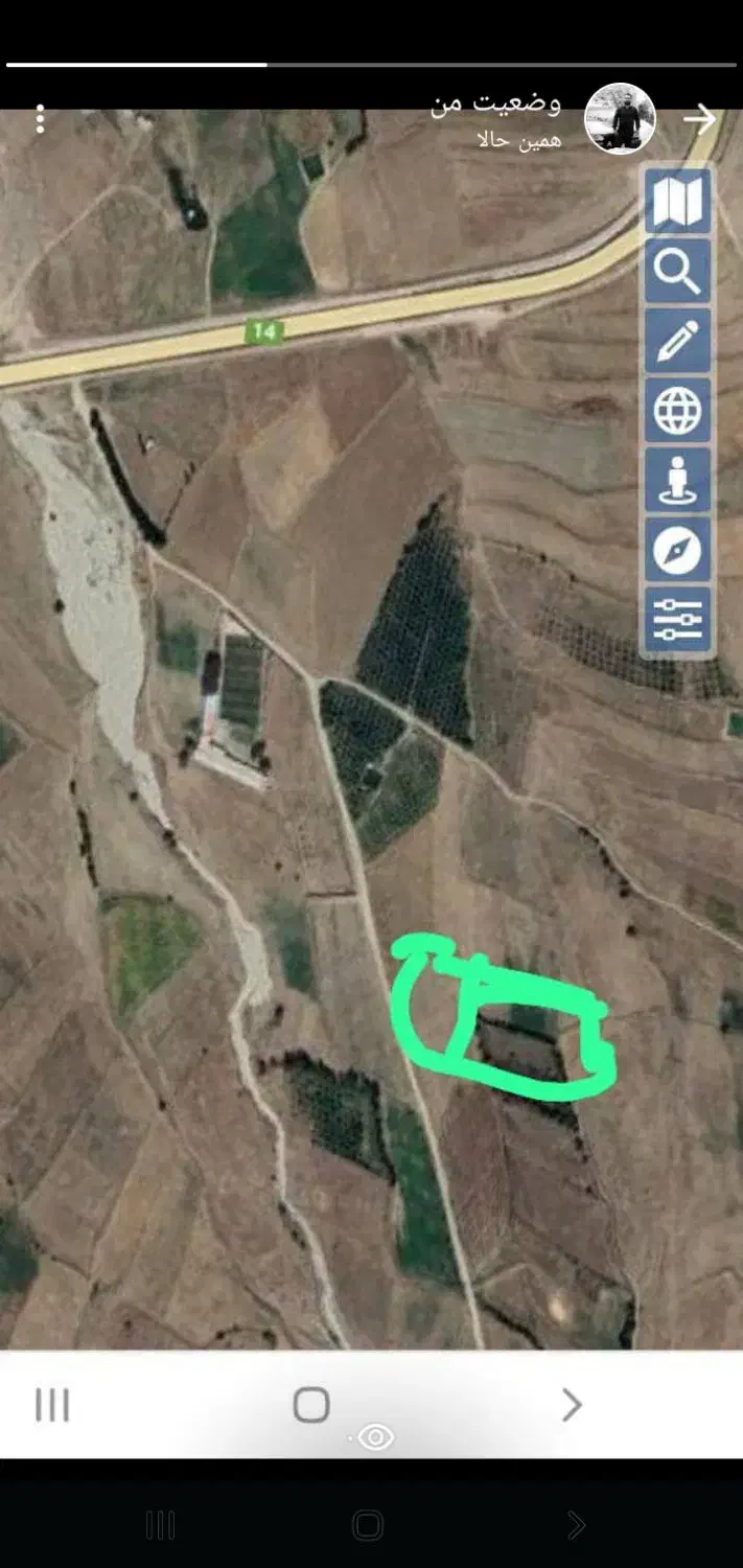 زمین در روبه روی روستای خنجر ۲ دقیقه فاصله از جاده|فروش زمین و ملک کلنگی|قصابه, |دیوار