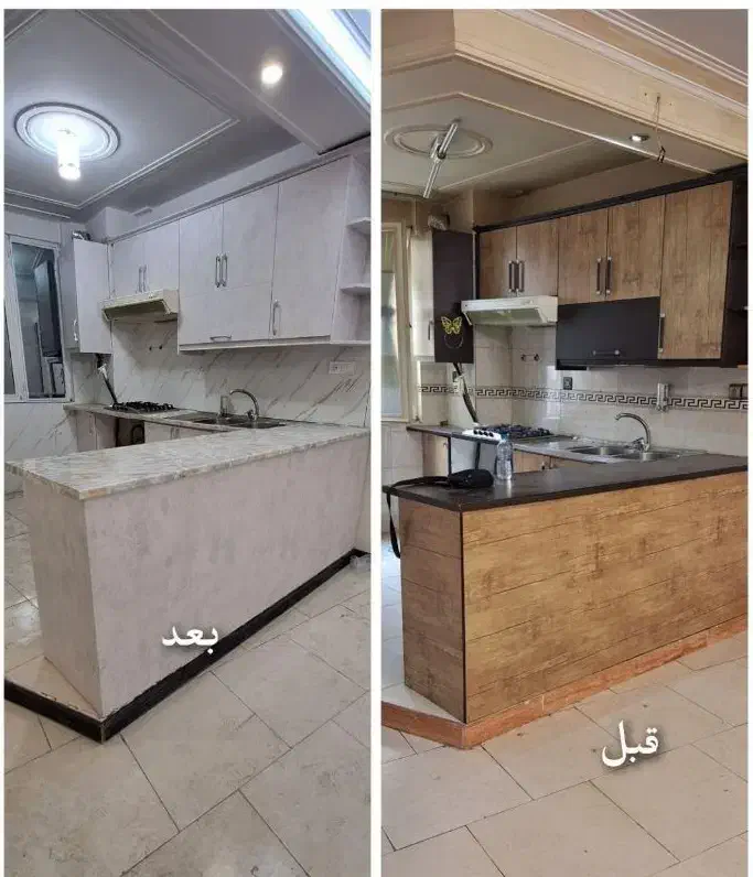 برچسب کابینت . برچسب یخچال. کاغذدیواری. پنل فومی|خدمات پیشه و مهارت|کاشان, عربها|دیوار